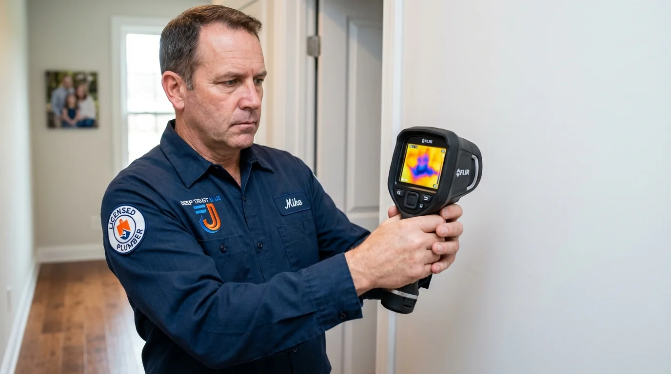 Thermal imaging leak detection by Johns Plumbing LLC in Weymouth